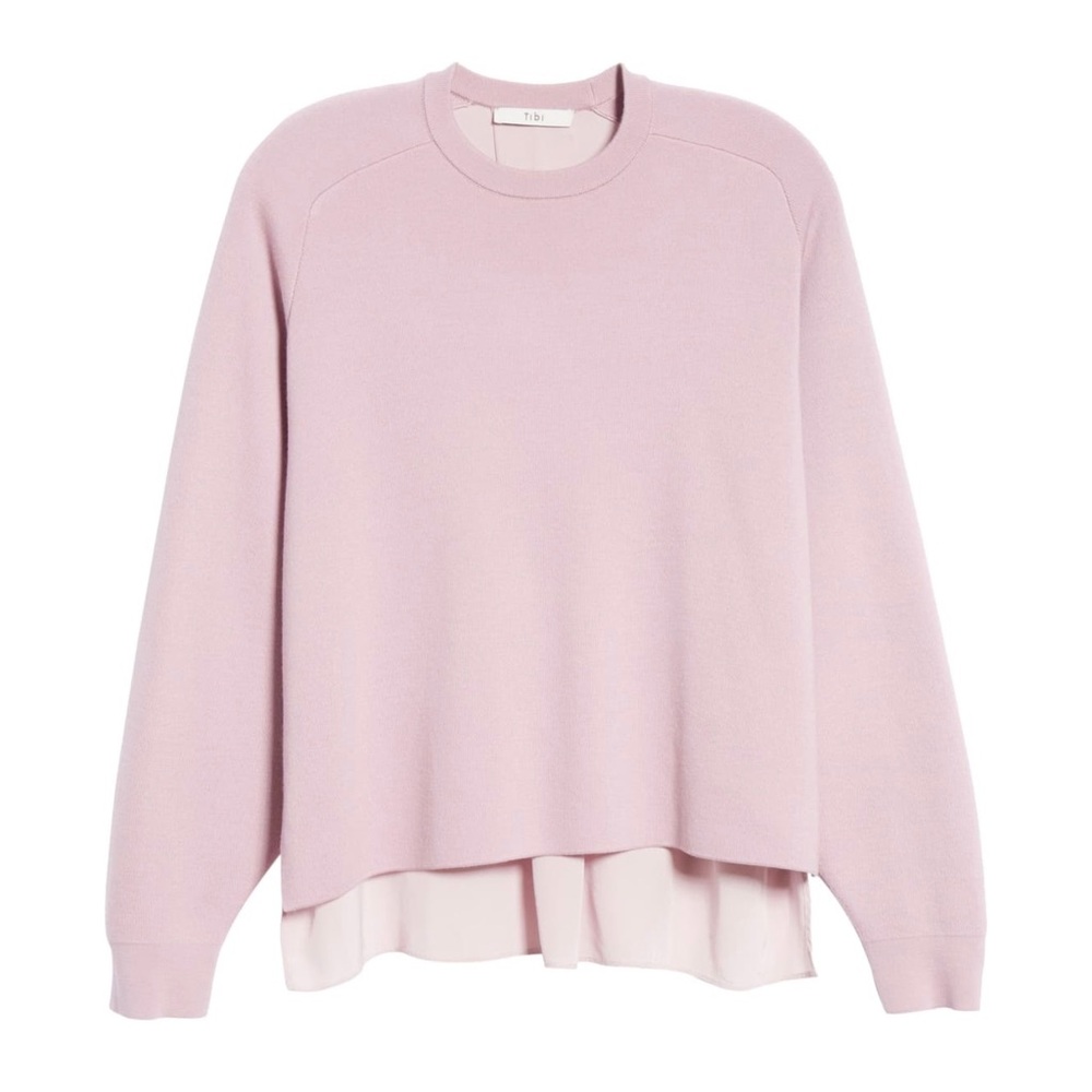 Tibi Silk Back Sweater